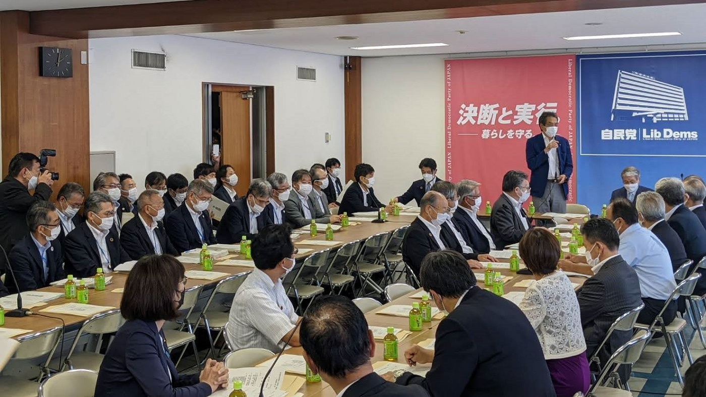 自民党本部で開かれた農林関係合同会議