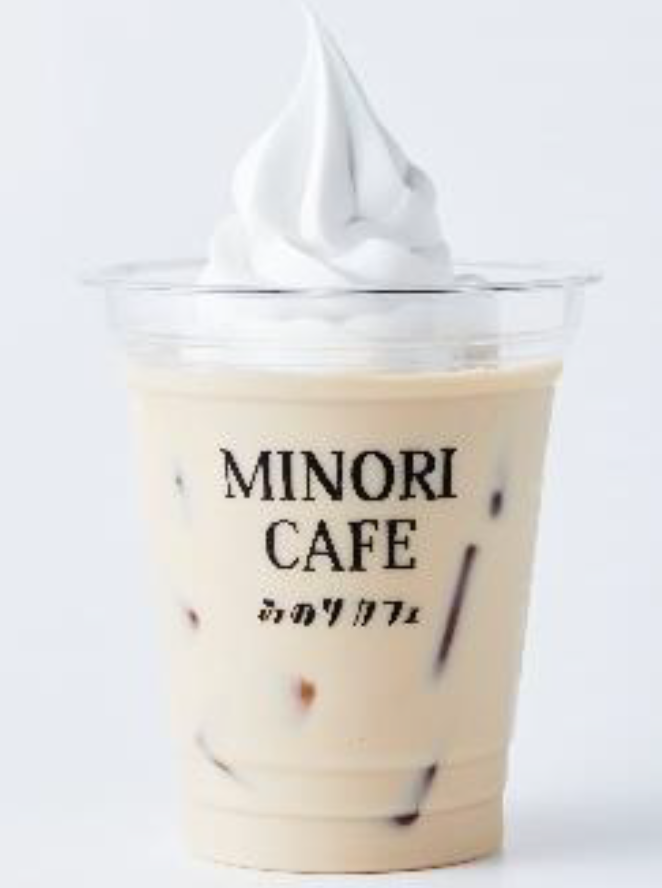 みのりカフェ仙台店で提供する「練乳ほうじ茶ラテフロート」