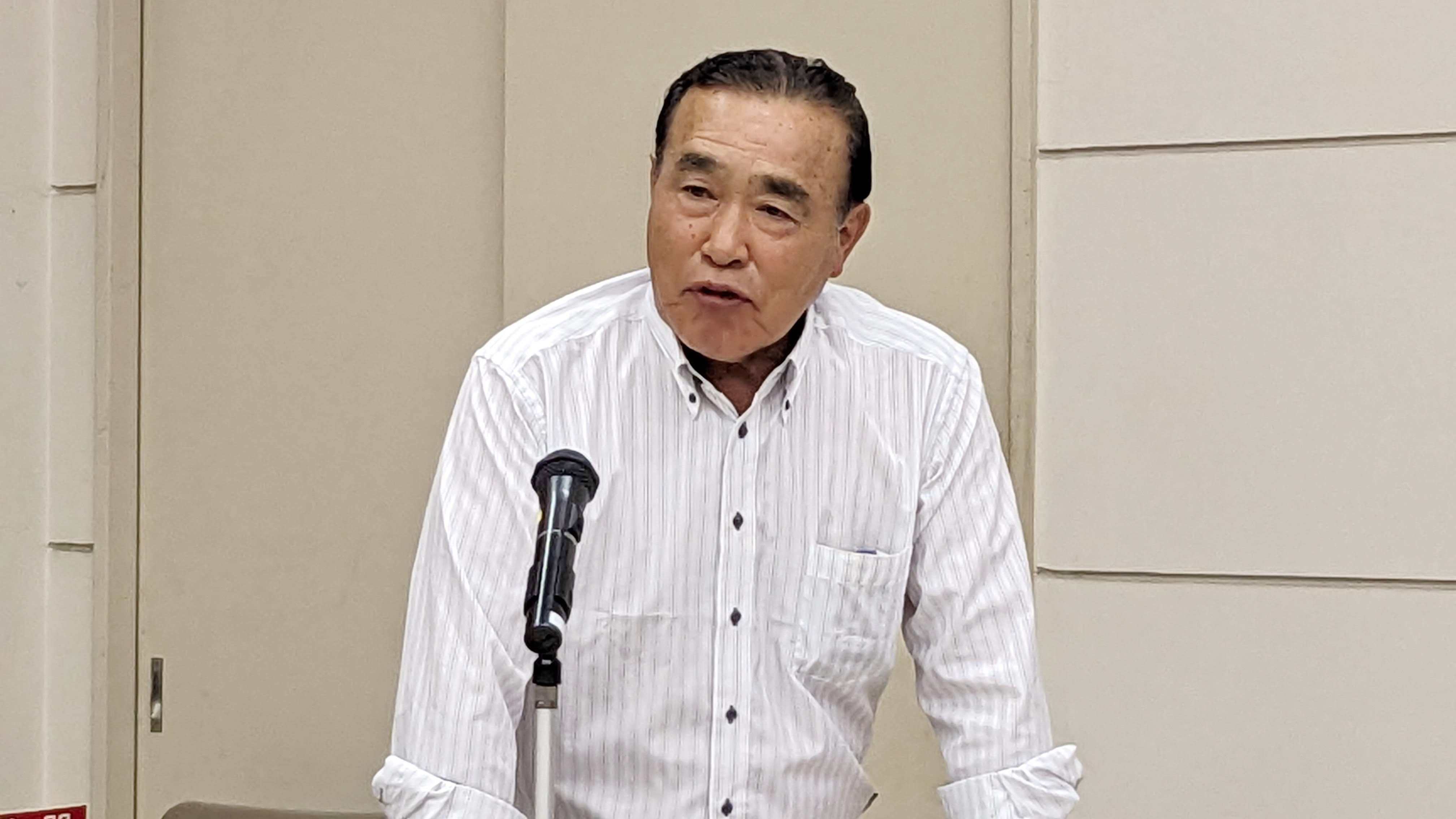 木本栄一関東地区酪政連協議会会長（画像は7月に開かれた講演会で撮影）