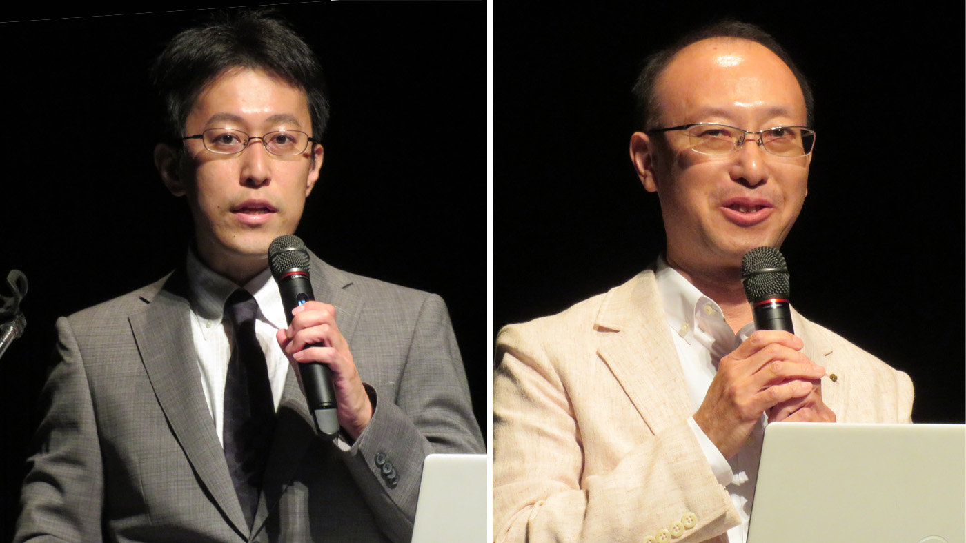 講演する伊藤光洋輸出食品安全対策官（左）とヤクルト本社の増田智之部長