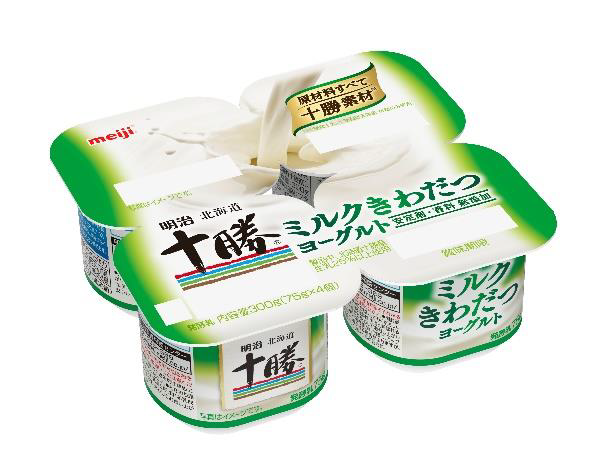 十勝産乳酸菌を使用した「明治北海道十勝ミルクきわだつヨーグルト」