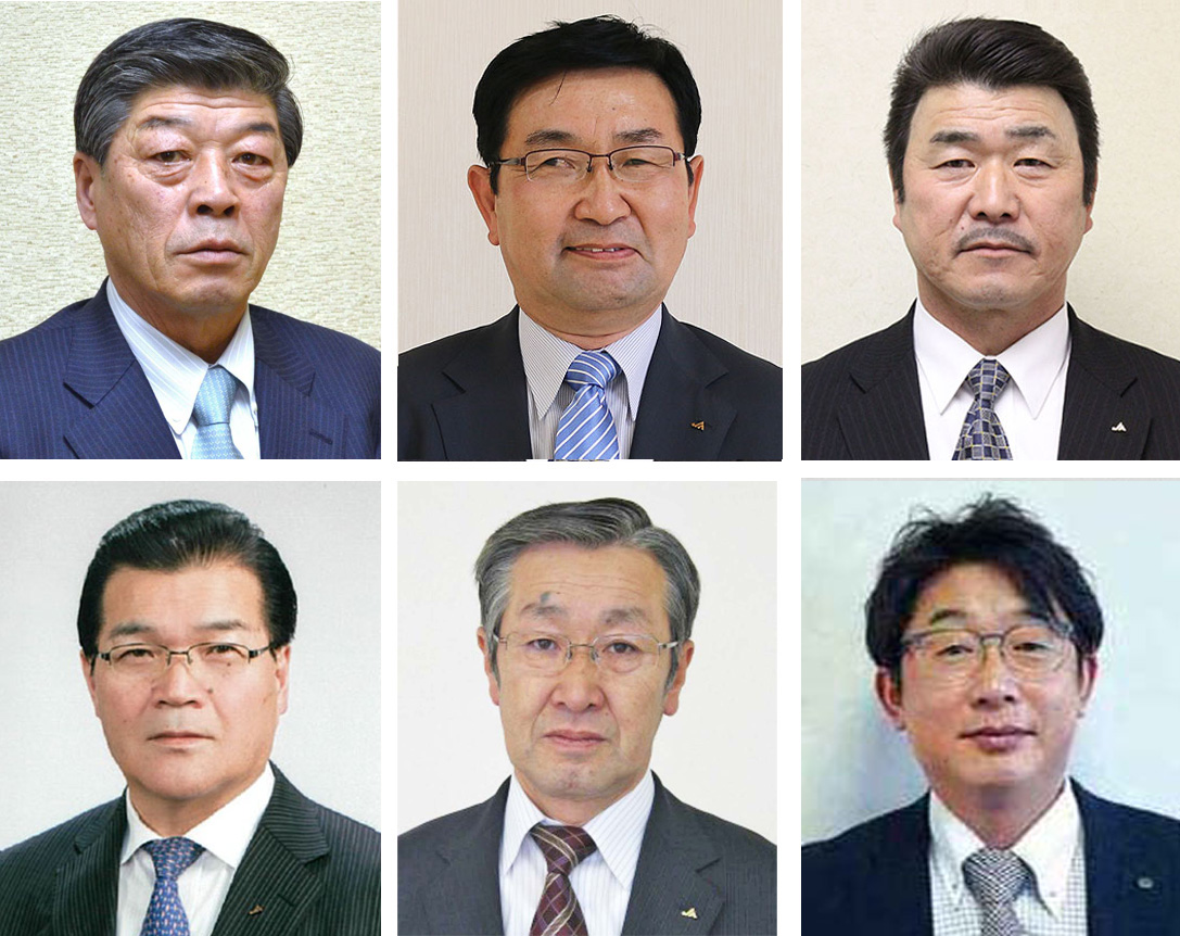 左上から時計回りに山口良一氏、望月英彦氏、吉田隆好氏、鈴木重充氏、佐藤裕司氏、無量谷稔氏