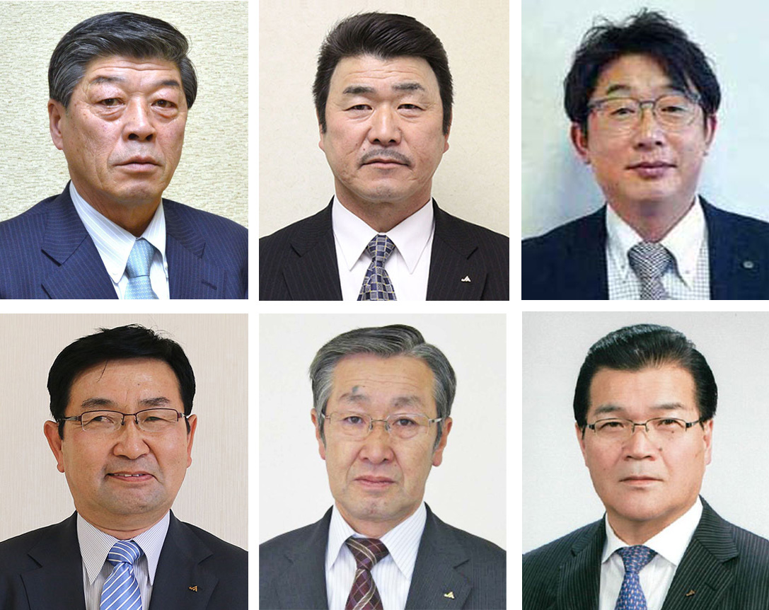 左上から時計回りに山口良一氏、吉田隆好氏、鈴木重充氏、無量谷稔氏、佐藤裕司氏、望月英彦氏