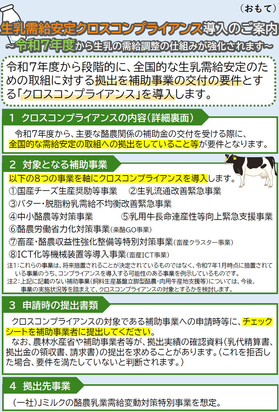 農水省が作成したクロコン導入のパンフレット