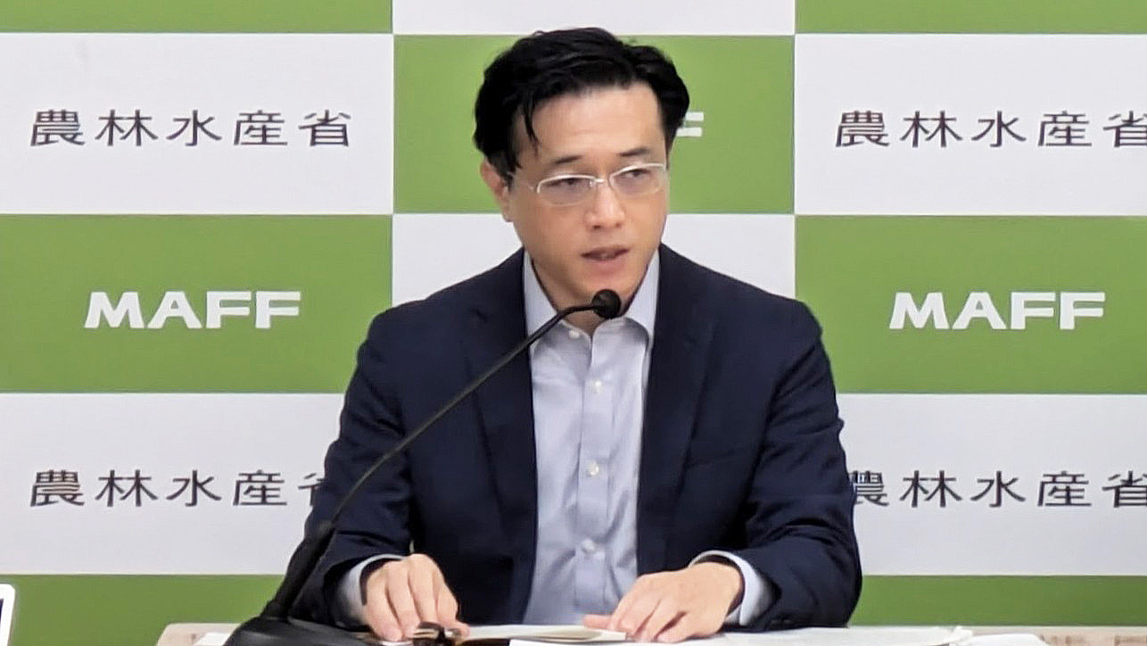 会見する須永新平牛乳乳製品課長
