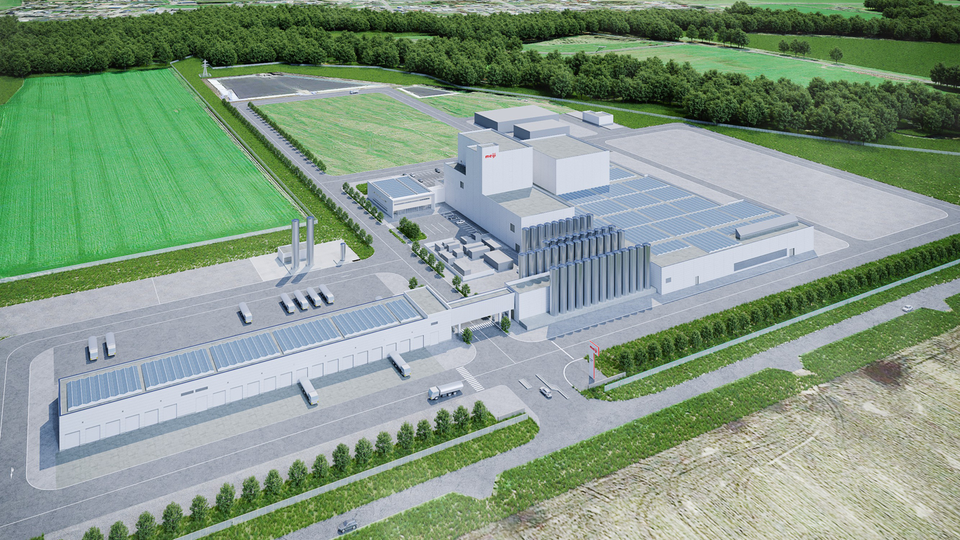 明治根釧地区新工場(仮称)の完成イメージ