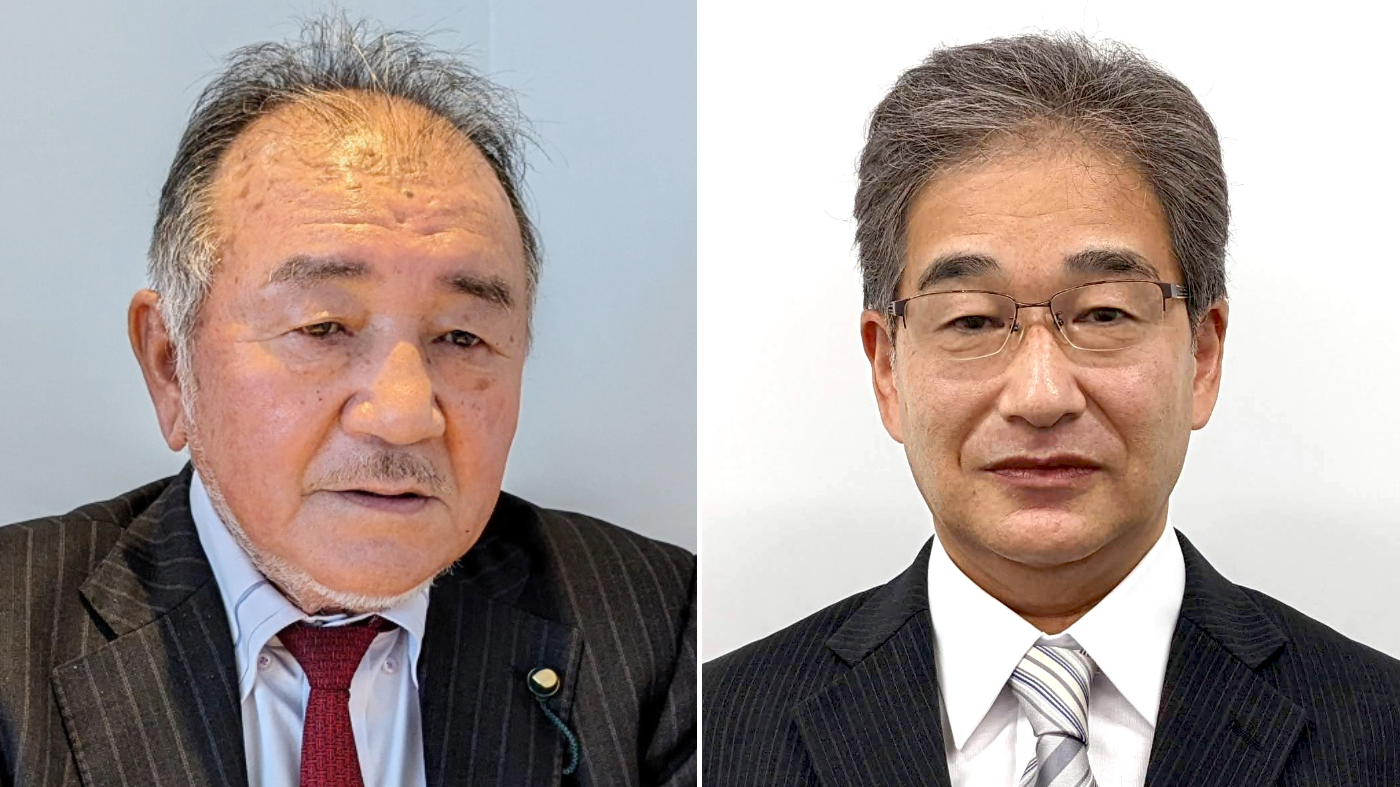 左から柴田輝男酪政連委員長、菊池淳志中酪専務