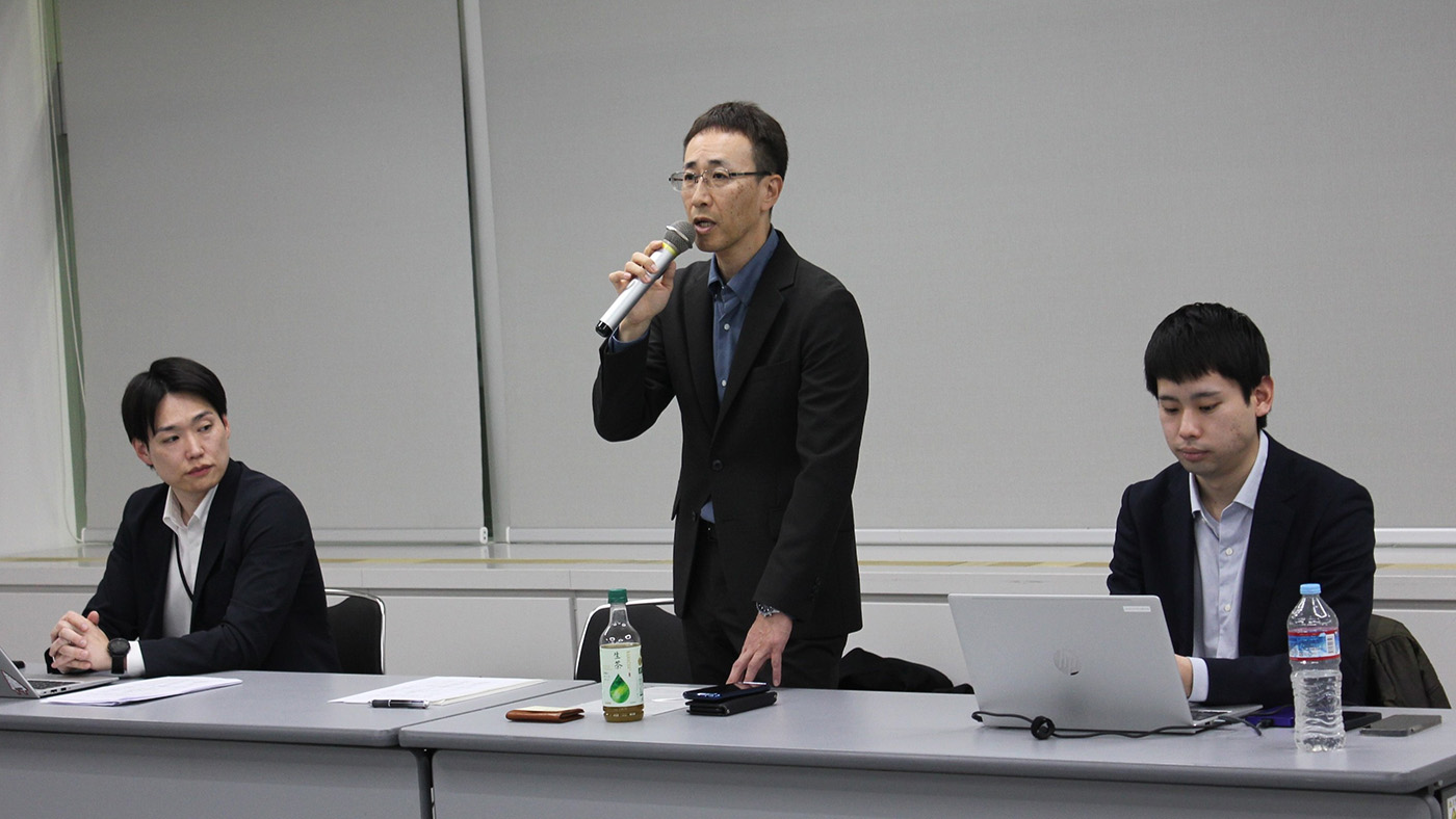 フード連合乳業部会であいさつする海上知広部会長