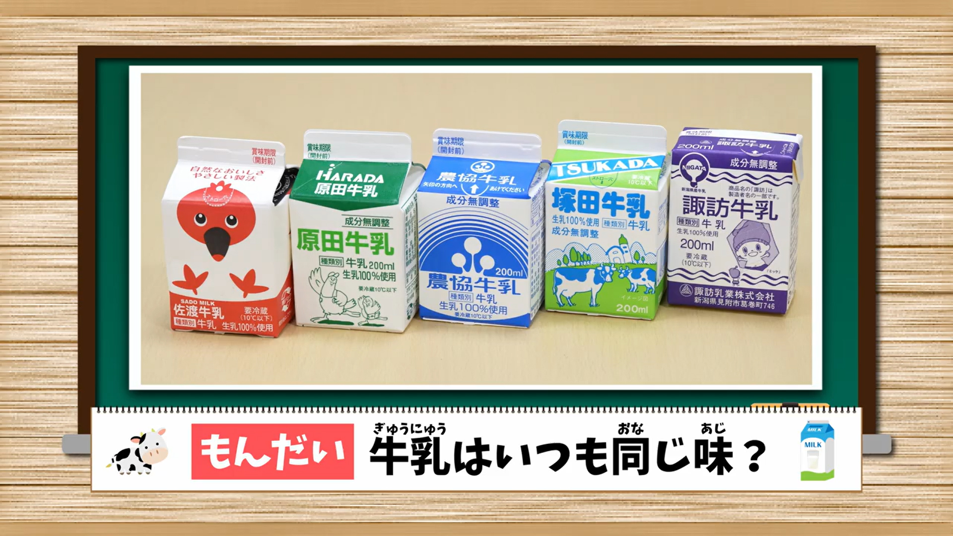 牛乳クイズの場面