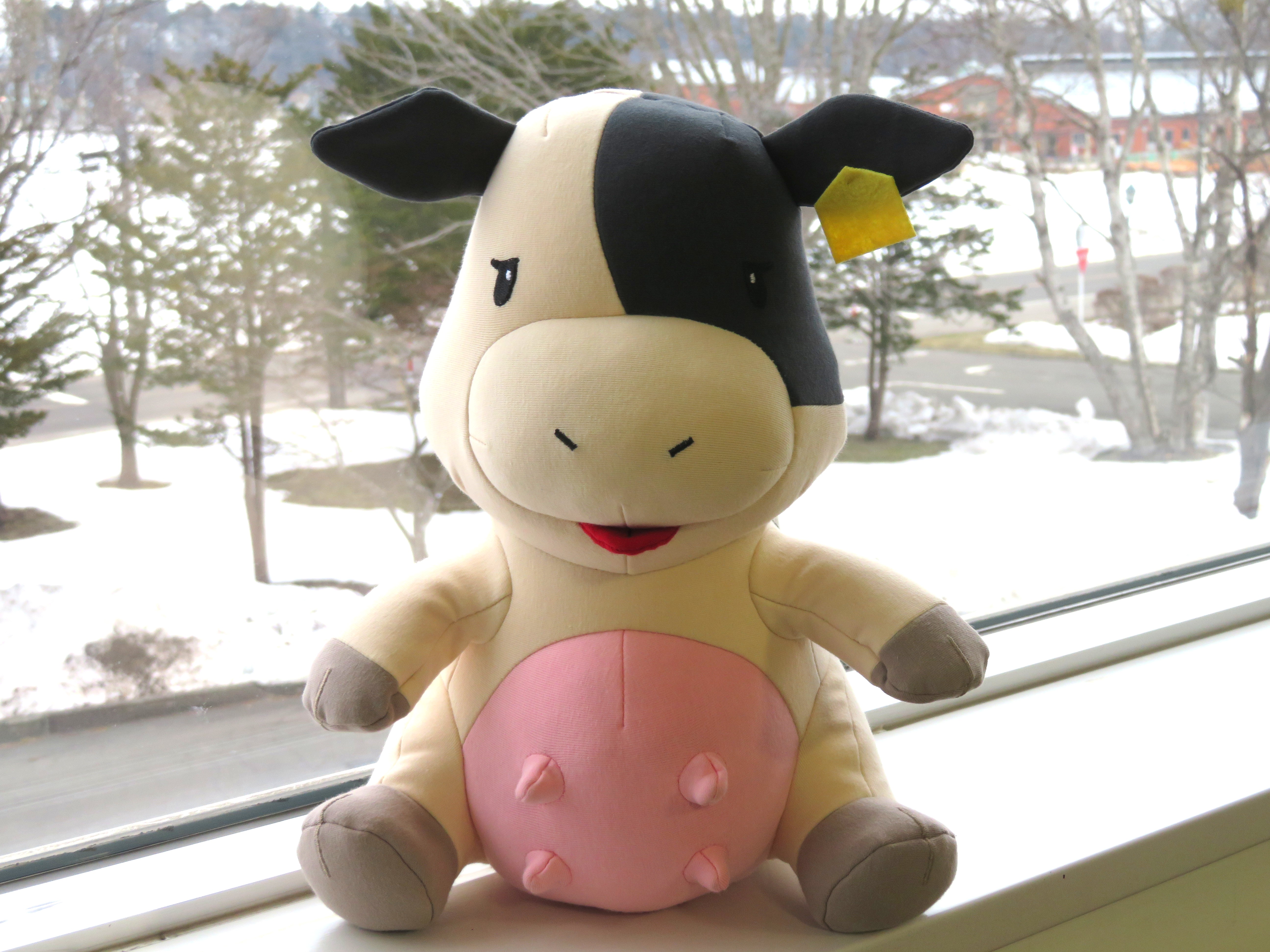 とわの森三愛高校とyogiboがコラボして制作したオリジナルぬいぐるみ「クララ」