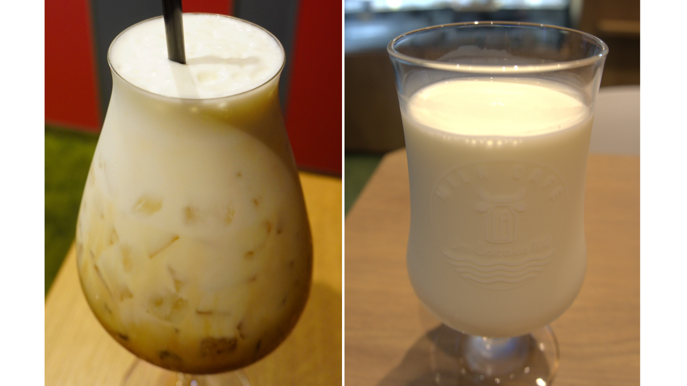 左から「カフェソフィーチェ」「朝搾りジャージーミルク」
