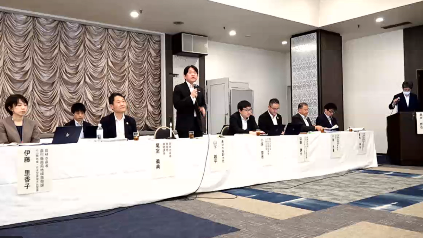 北海道ブロック地方説明会で挨拶する山下雄平農水副大臣