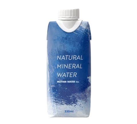被災地に提供した「MOTHER WATER NATURALMINERAL WATER 330ml」